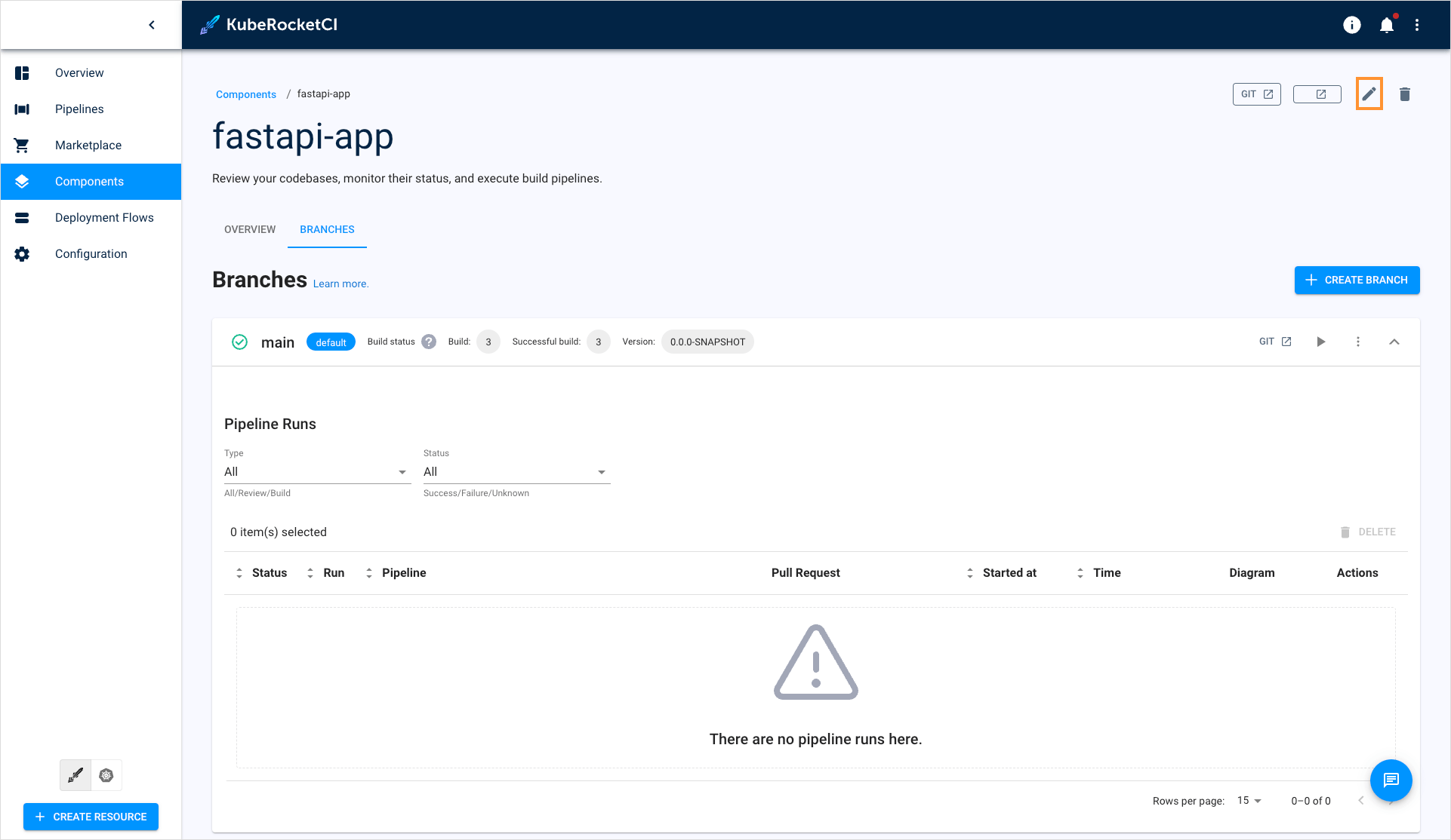 Edit application when viewing the application data Edit application when viewing the application data