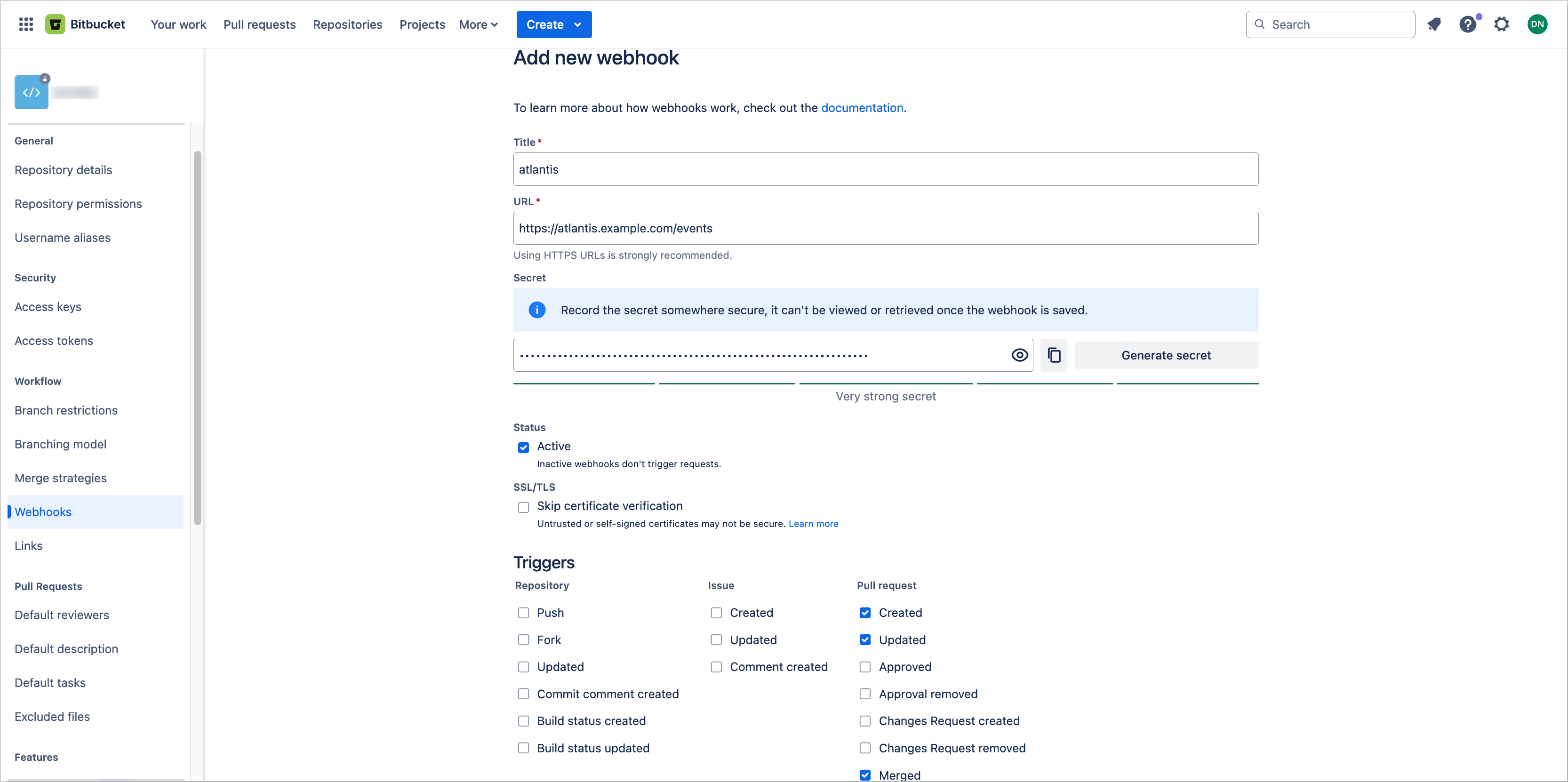 Bitbucket Webhook Bitbucket Webhook