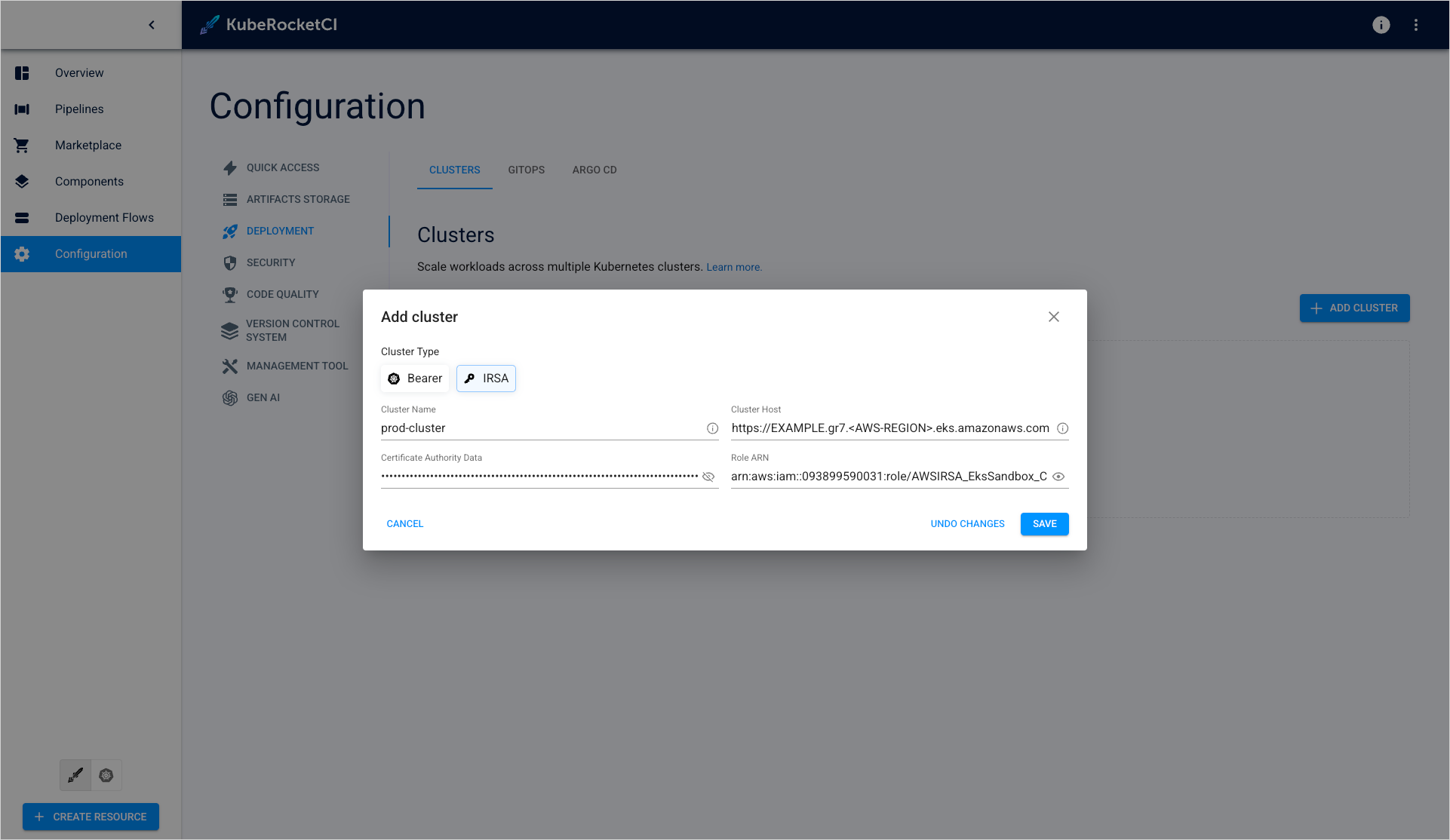 Add cluster IRSA Add cluster IRSA