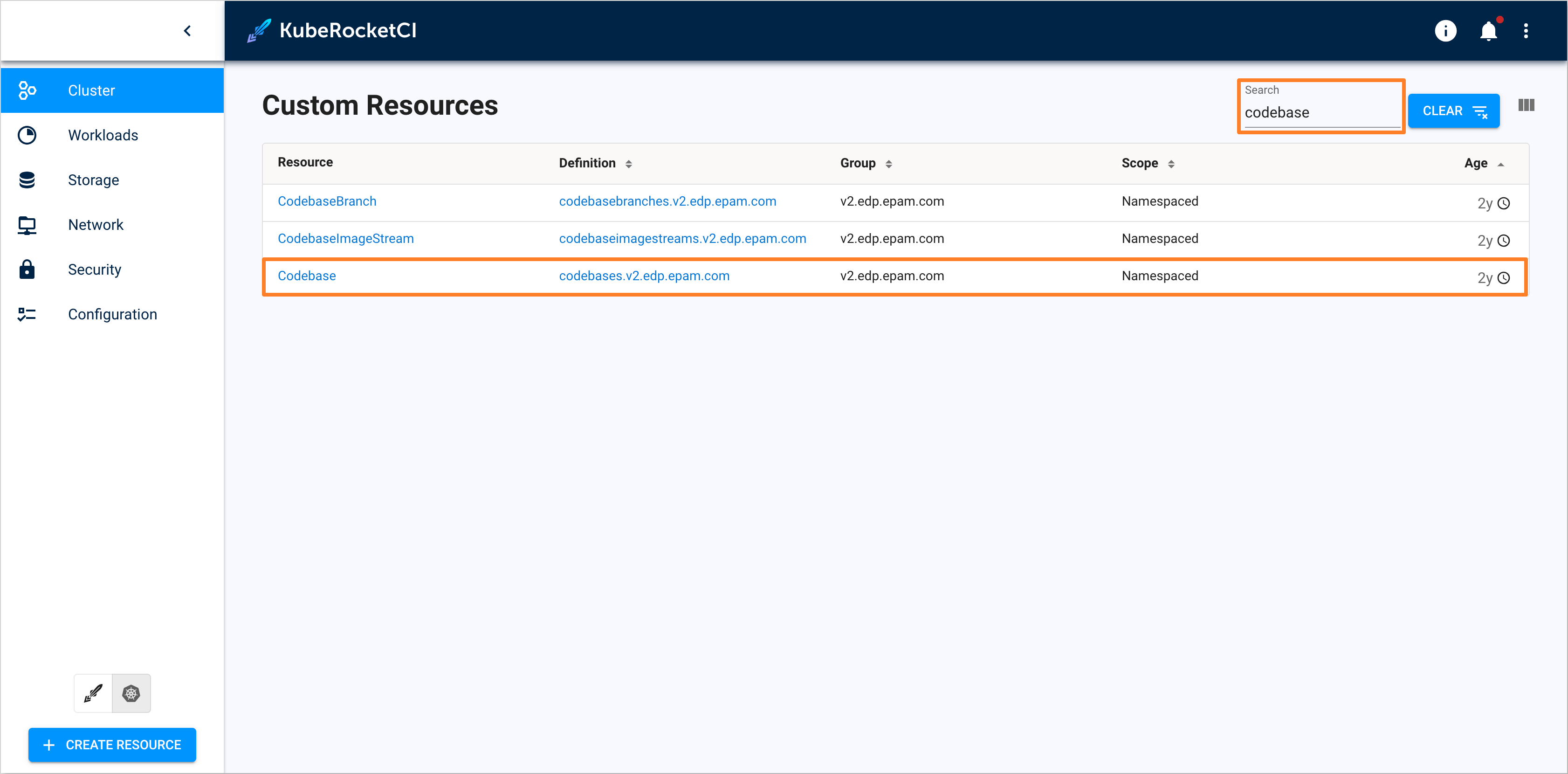 Search tab Search Tab