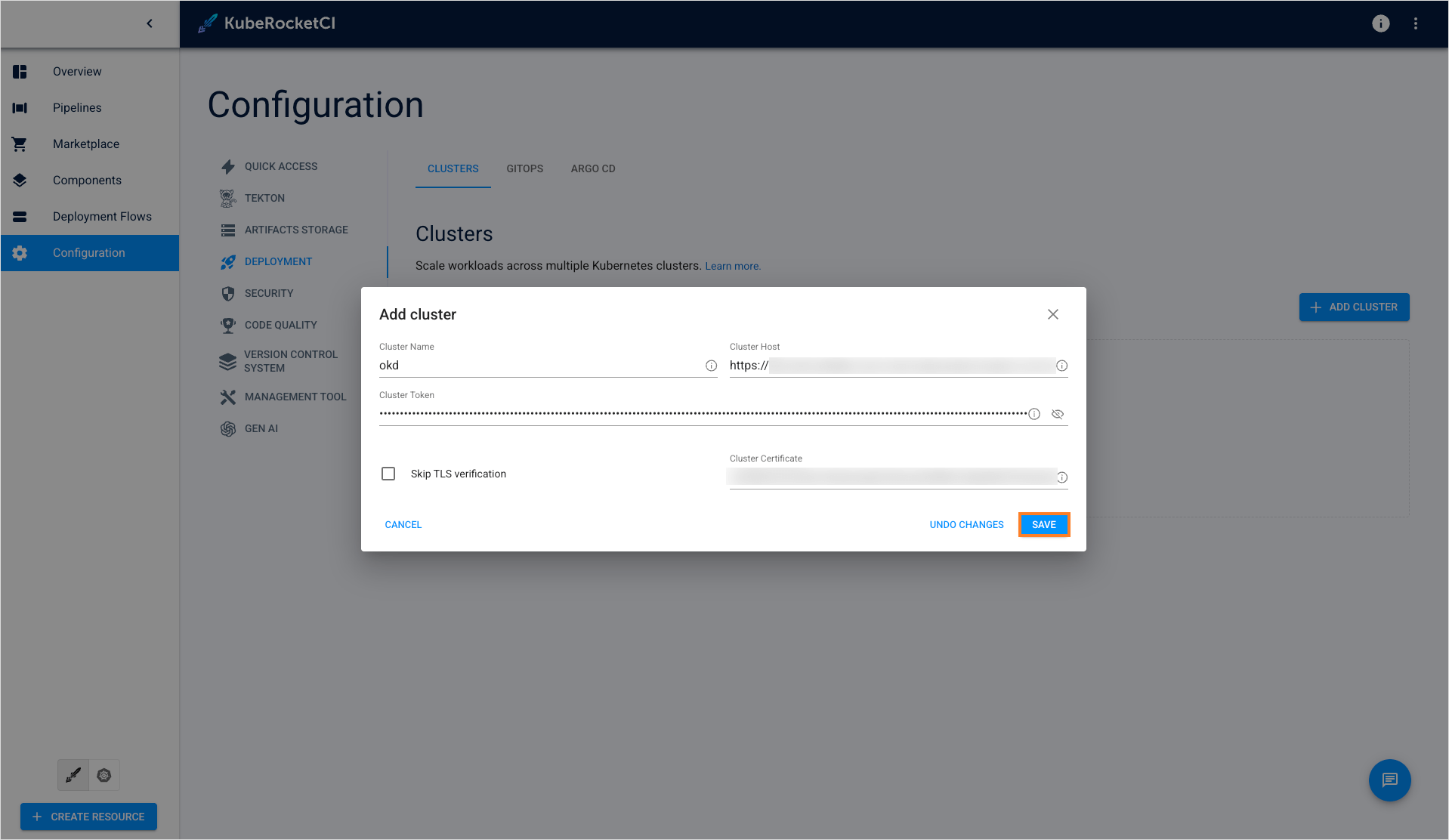 Add cluster Add cluster