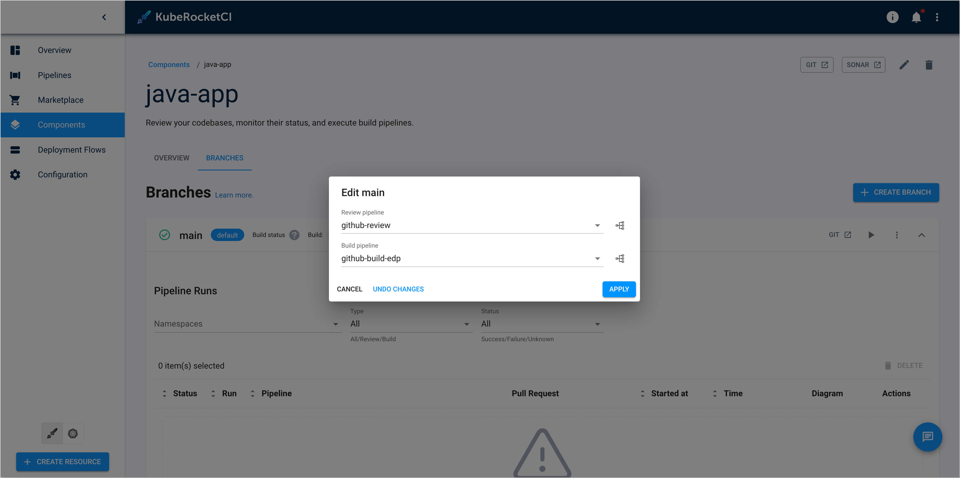 Select Pipeline Select Pipeline